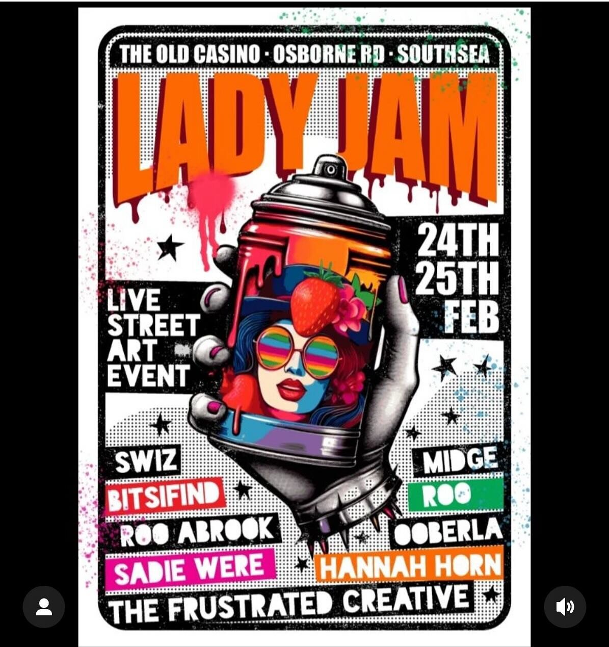 If you&rsquo;re in Portsmouth this weekend head down to Osborne road southsea where @thisismidge has organised a paint jam on the side of the old casino. (Beside the #lookupportsmouth Phlegm wall). 9 artists will be live painting all weekend includin
