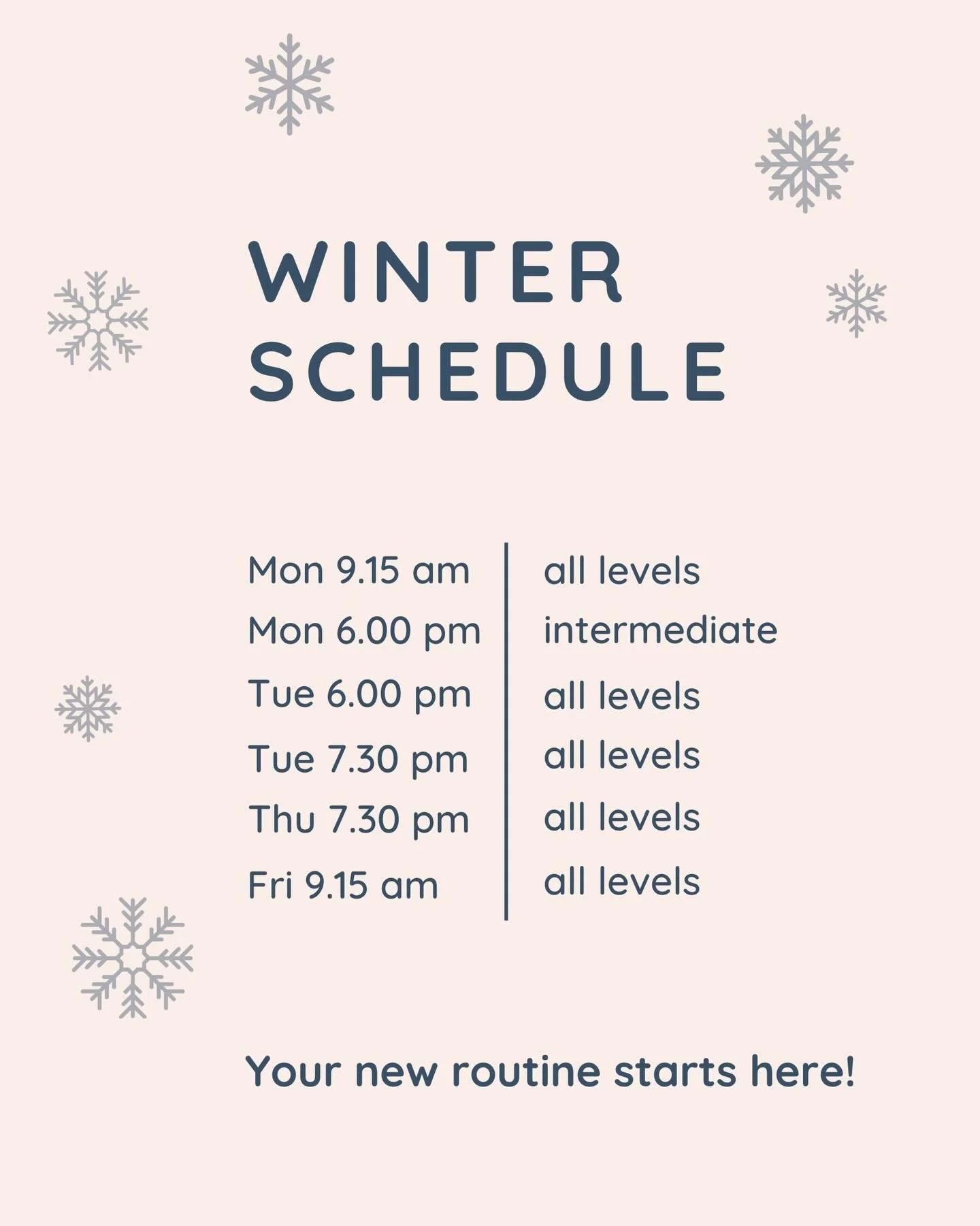 The perfect winters day today, and the perfect time to begin your practice. The health benefits of a regular yoga class are
- strength (muscles &amp; mind)
- flexibility (muscles &amp; mind)
- improved sleep 
-better concentration 
- contentment 
- h