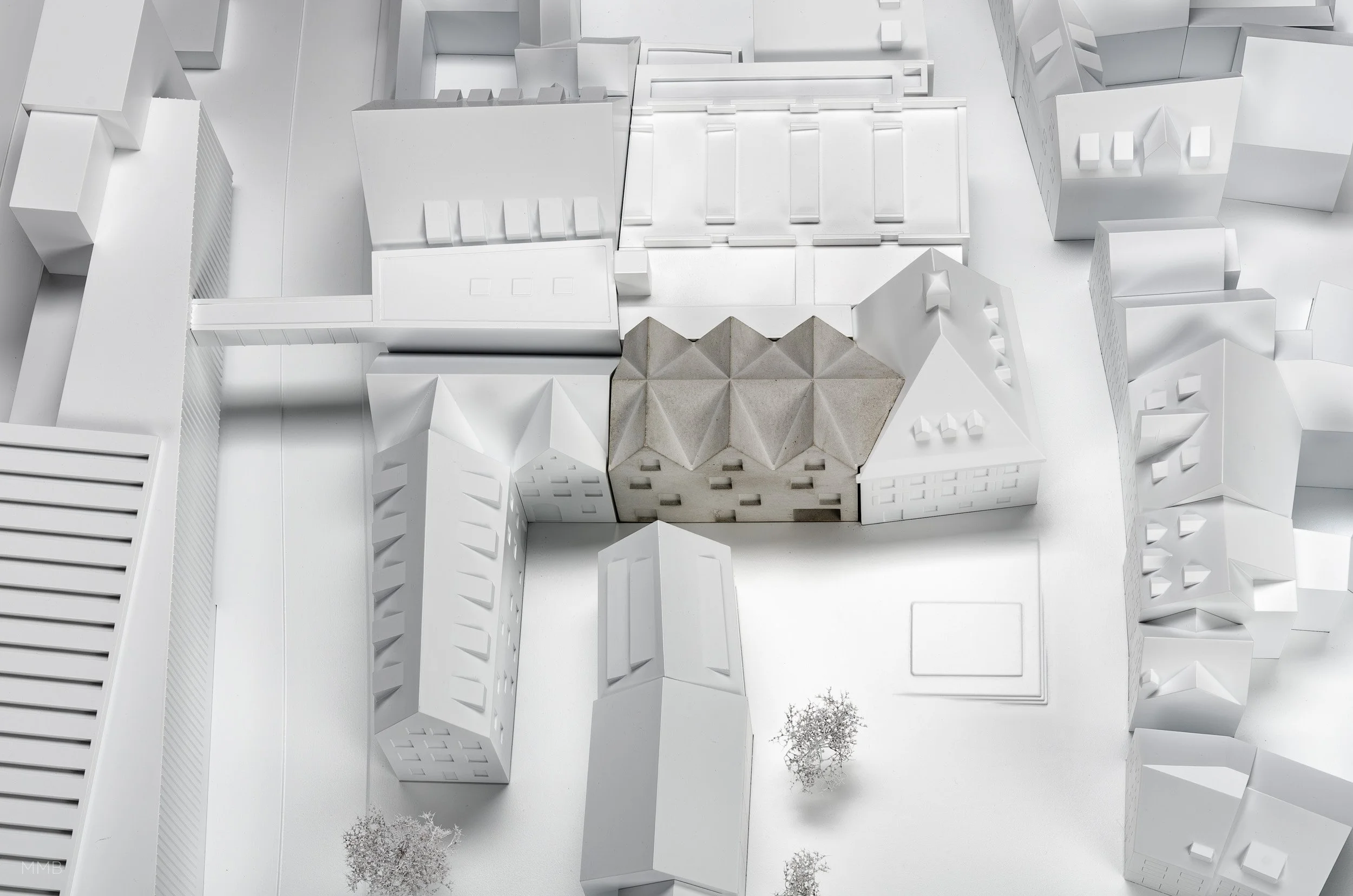 Erweiterung Museum Stadt Ulm - Architekturmodell von Modellbau Milde Berlin für Max Dudler Architekten