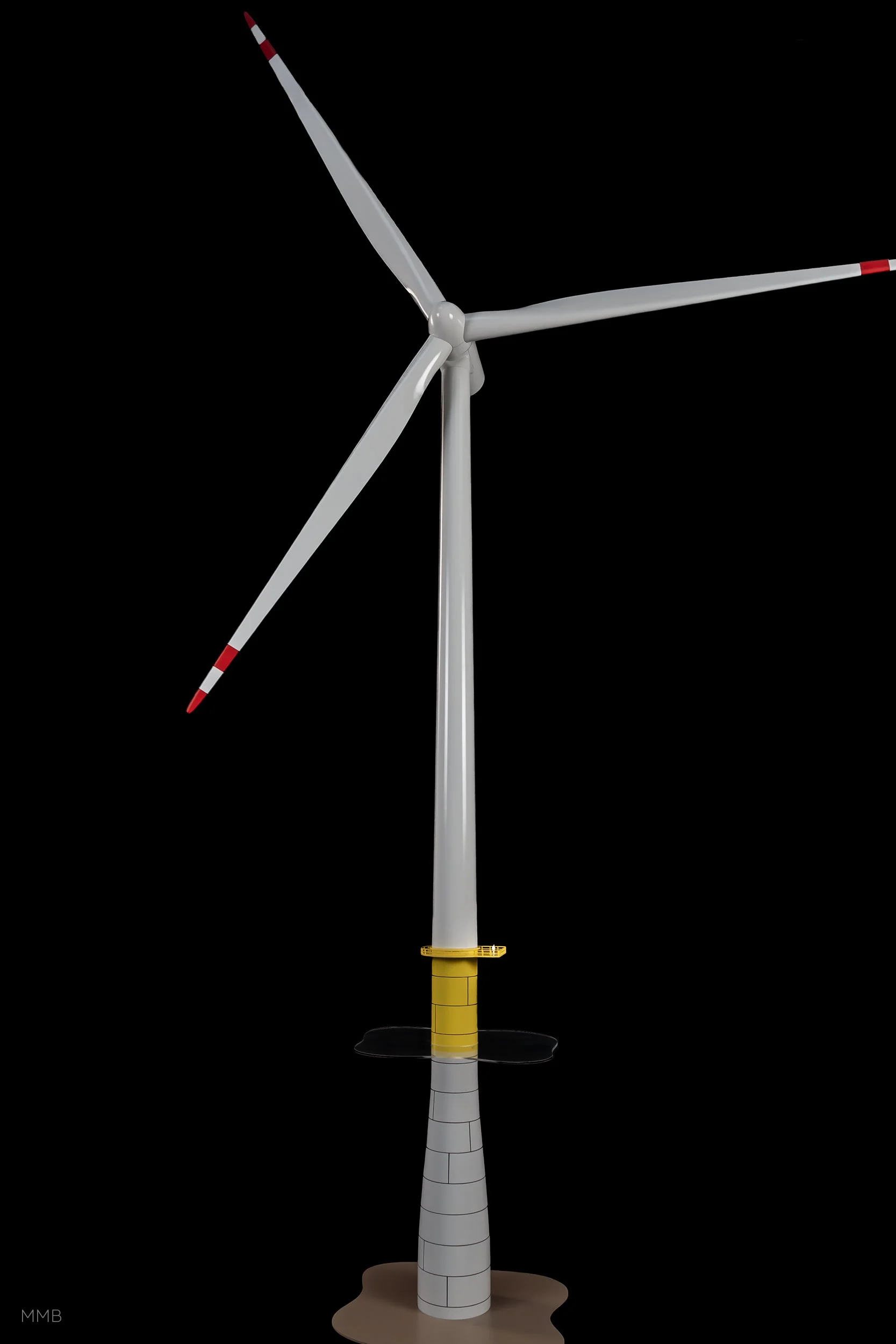 Offshore Windrad - Exponat von Modellbau Milde Berlin für Bundesanstalt für Materialforschung und -prüfung (BAM)