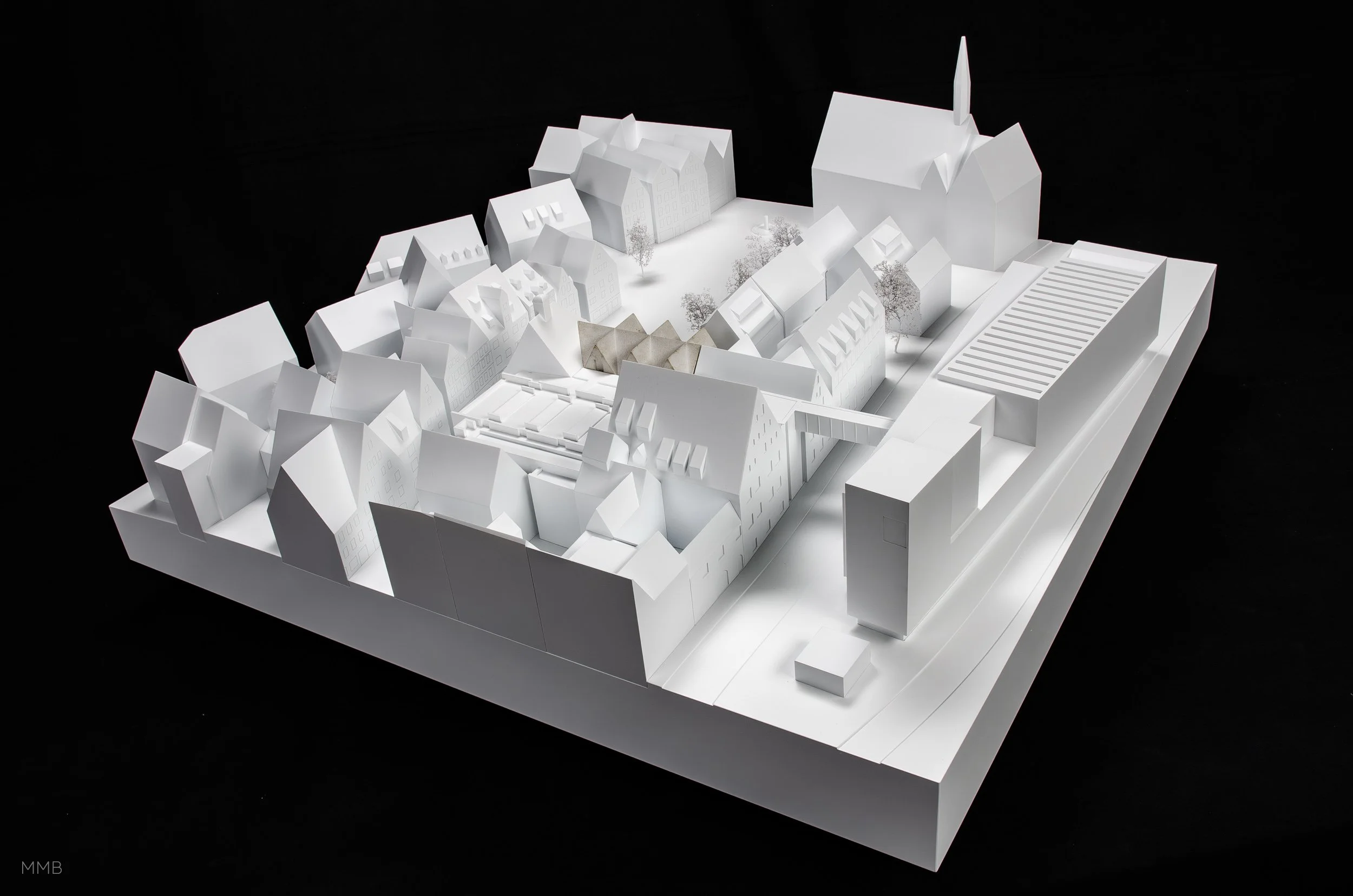 Erweiterung Museum Stadt Ulm - Architekturmodell von Modellbau Milde Berlin für Max Dudler Architekten