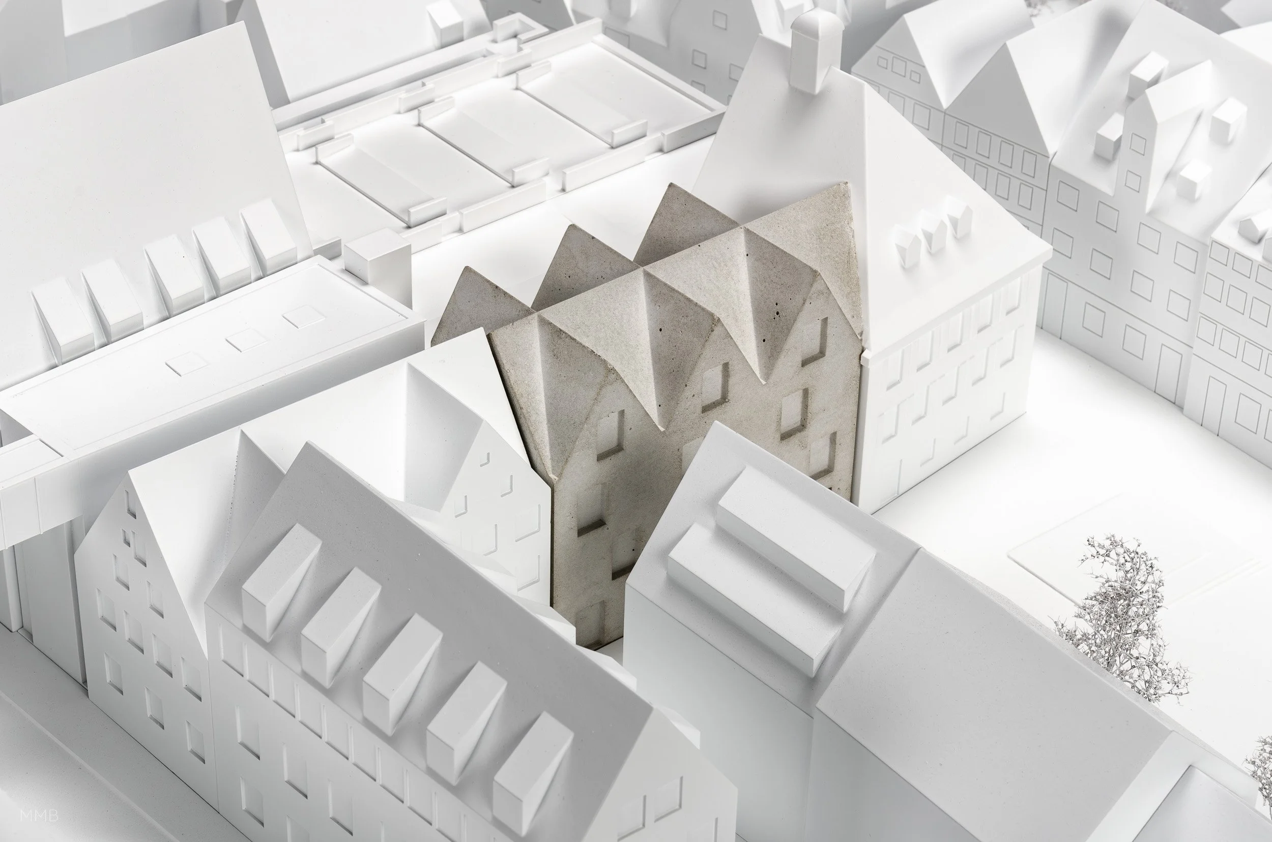 Erweiterung Museum Stadt Ulm - Architekturmodell von Modellbau Milde Berlin für Max Dudler Architekten