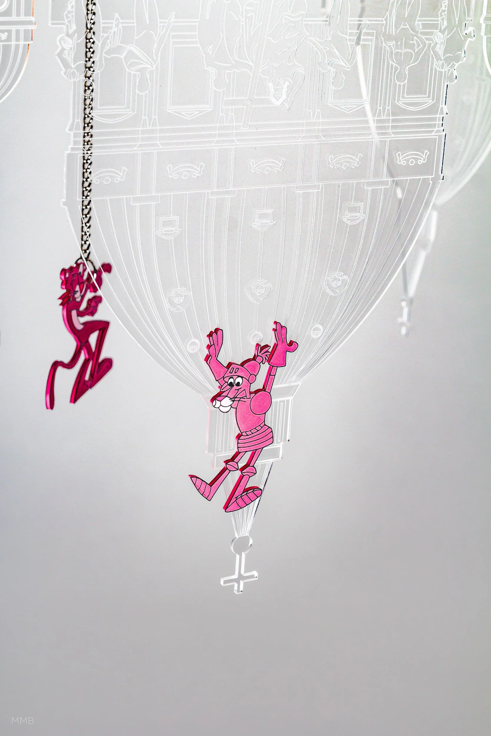 Pink Panther vs The Pope - Kunstrealisation von Modellbau Milde Berlin für Simon Fujiwara