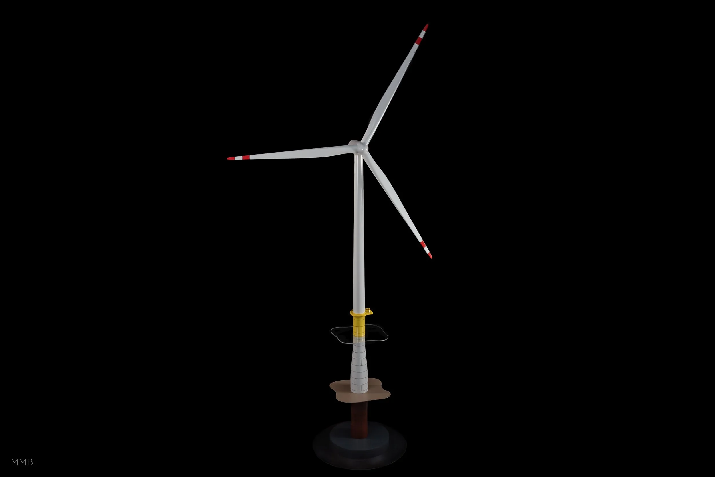 Offshore Windrad - Exponat von Modellbau Milde Berlin für Bundesanstalt für Materialforschung und -prüfung (BAM)