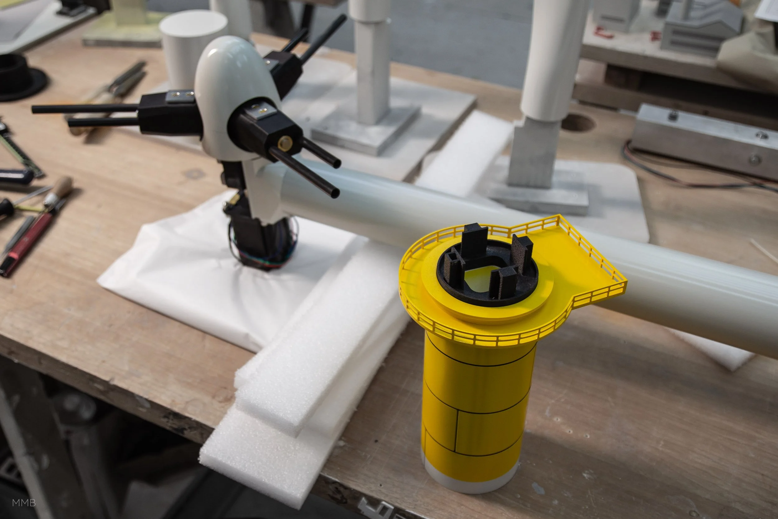 Offshore Windrad - Exponat von Modellbau Milde Berlin für Bundesanstalt für Materialforschung und -prüfung (BAM)