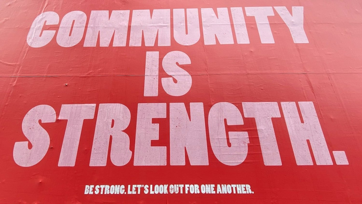 Community is Strength billboard