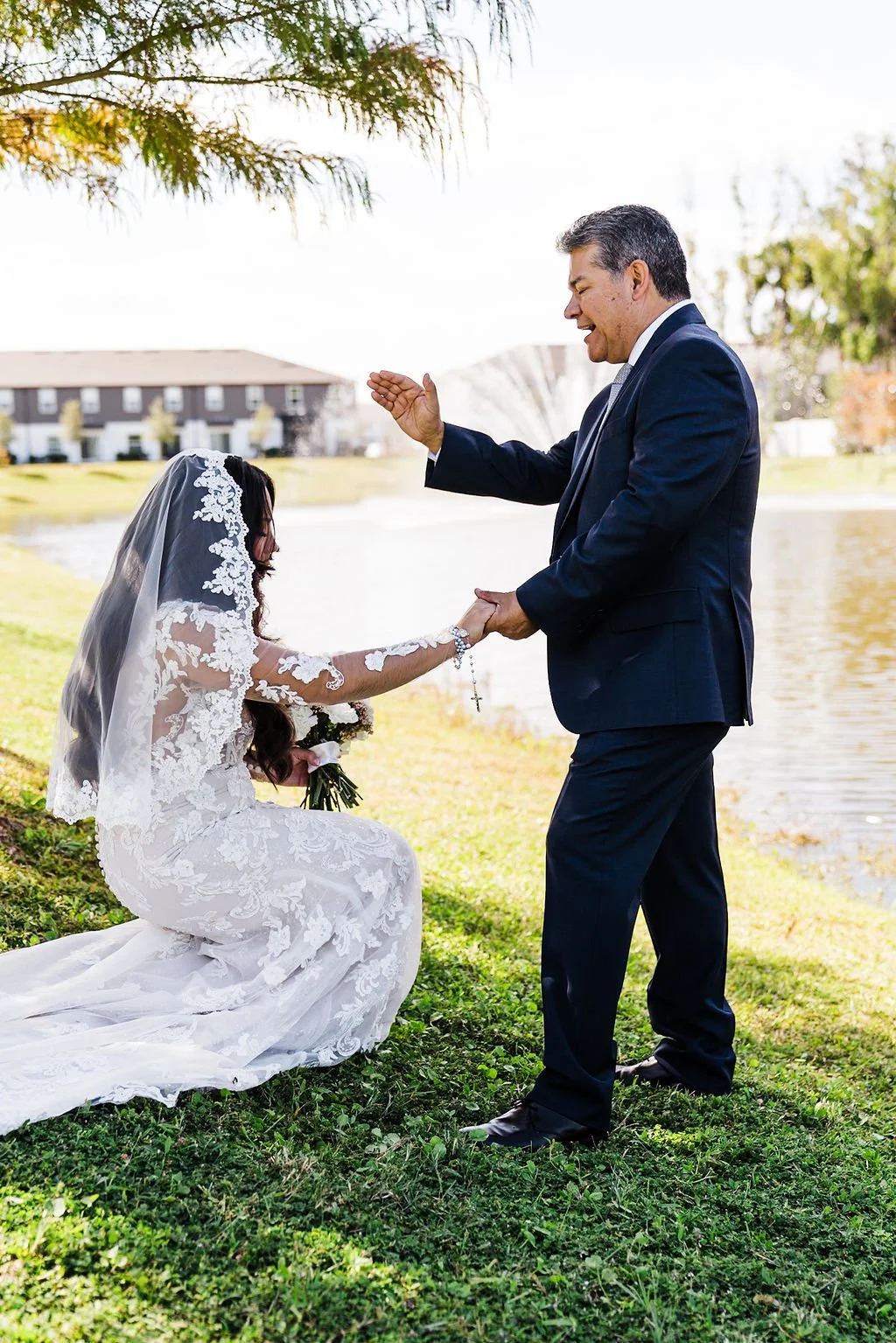  Traditional Catholic Church wedding with casual outdoor wedding reception at Saint Augustine Catholic Church The Yardery Sanford, FL - affordable orlando wedding photographer - intimate micro wedding photographer - best wedding venues Orlando - affo