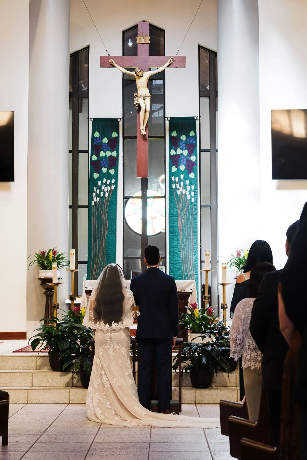  Traditional Catholic Church wedding with casual outdoor wedding reception at Saint Augustine Catholic Church The Yardery Sanford, FL - affordable orlando wedding photographer - intimate micro wedding photographer - best wedding venues Orlando - affo
