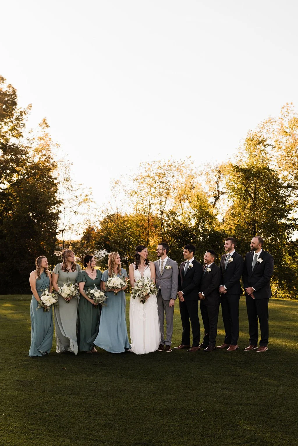  Elegant modern autumn fall rustic barn wedding at The Event on Sunny Brook scenic event venue in Kent, Ohio – indoor rustic barn wedding reception with outdoor ceremony – affordable Columbus Ohio wedding photographer – Central Ohio micro wedding pho