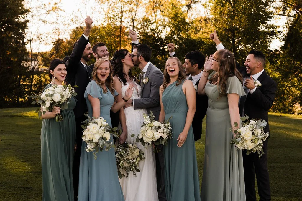  Elegant modern autumn fall rustic barn wedding at The Event on Sunny Brook scenic event venue in Kent, Ohio – indoor rustic barn wedding reception with outdoor ceremony – affordable Columbus Ohio wedding photographer – Central Ohio micro wedding pho