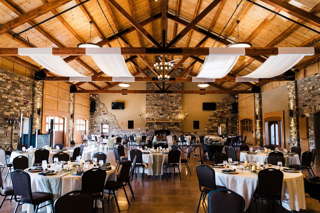  Elegant modern autumn fall rustic barn wedding at The Event on Sunny Brook scenic event venue in Kent, Ohio – indoor rustic barn wedding reception with outdoor ceremony – affordable Columbus Ohio wedding photographer – Central Ohio micro wedding pho