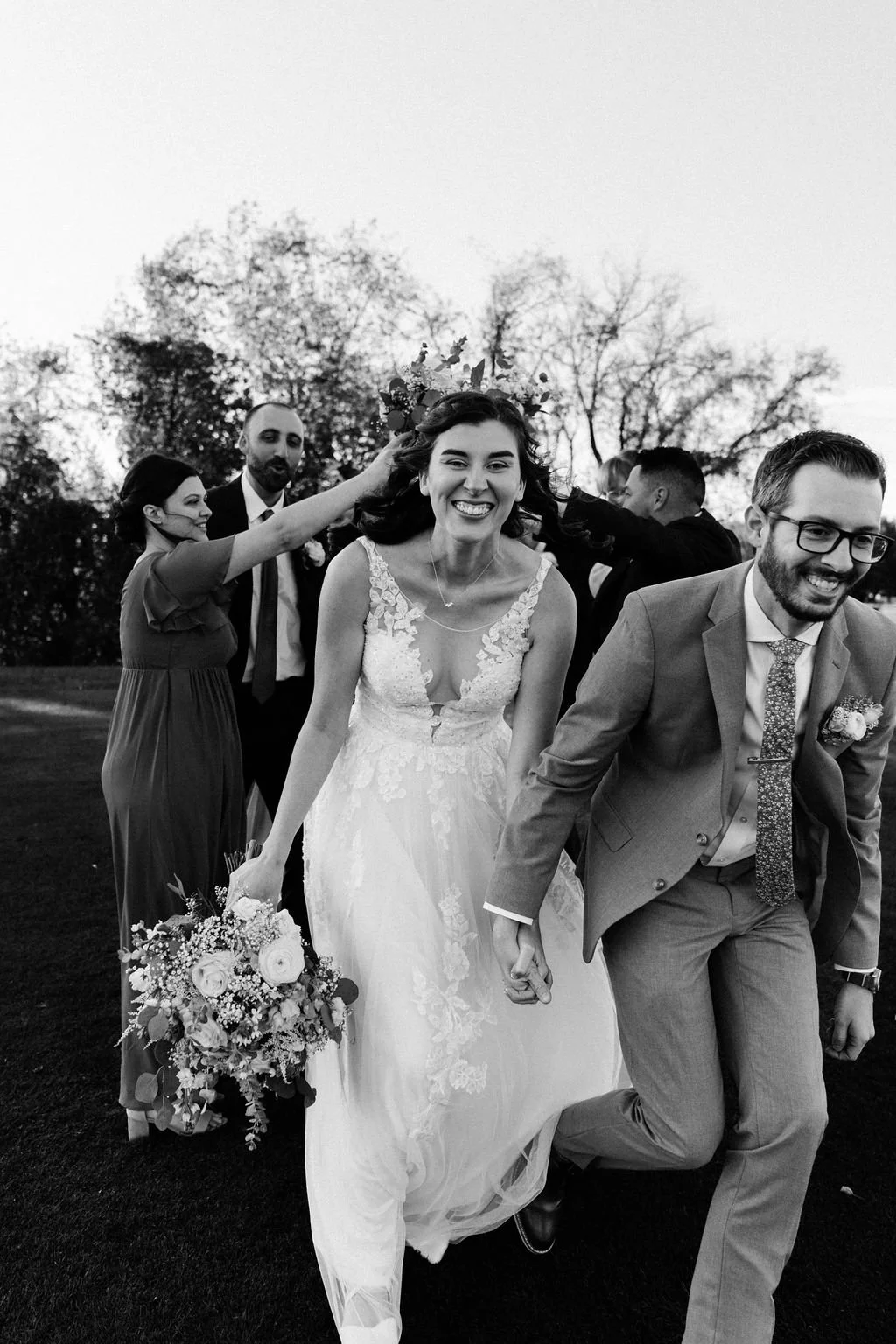  Elegant modern autumn fall rustic barn wedding at The Event on Sunny Brook scenic event venue in Kent, Ohio – indoor rustic barn wedding reception with outdoor ceremony – affordable Columbus Ohio wedding photographer – Central Ohio micro wedding pho