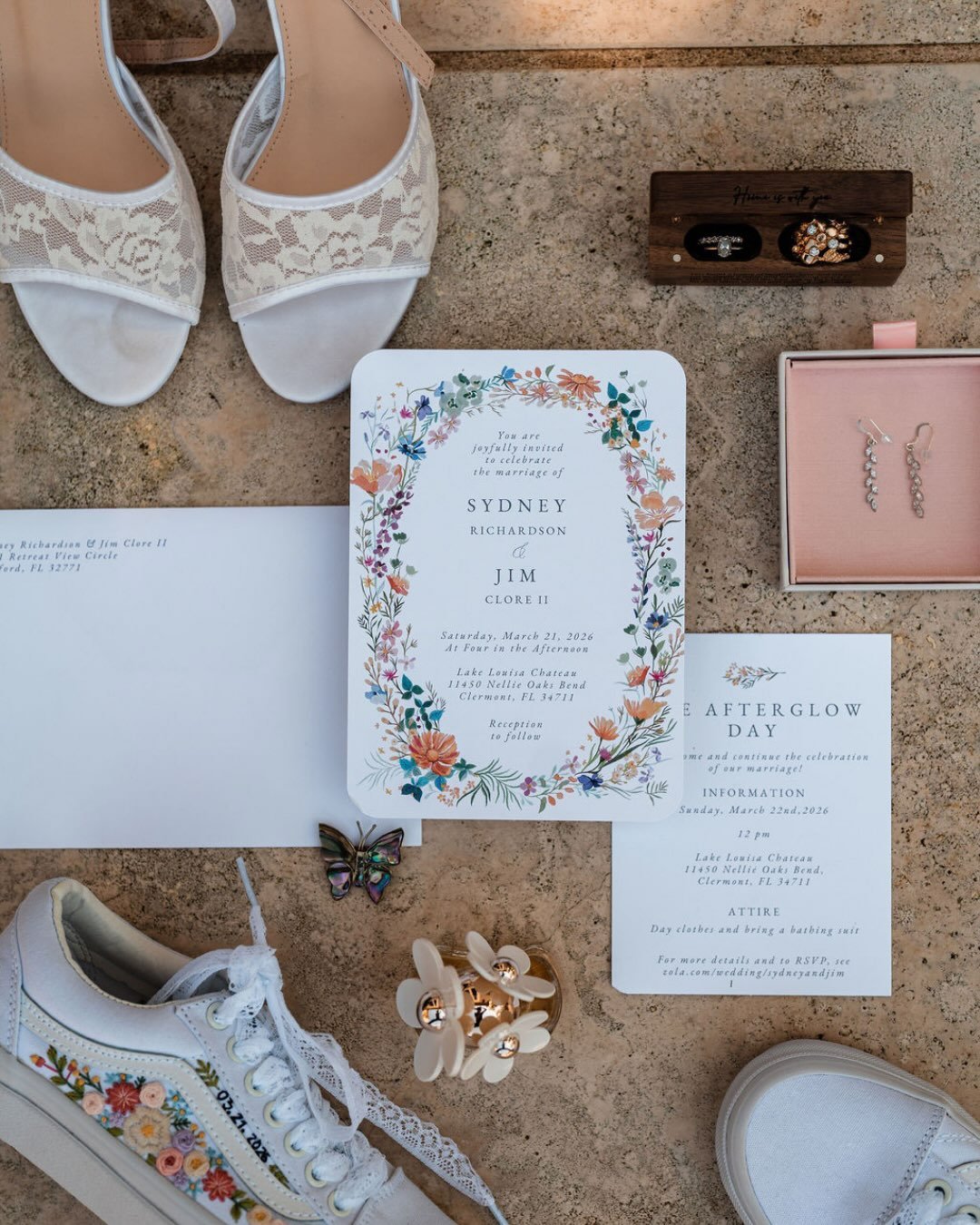 We&rsquo;re obsessed with the bright, colorful details of Sydney and Jim&rsquo;s day. From the beautiful bridal accessories and tablescapes to flowers bursting around every corner, each touch was a vibrant celebration of their love.  Looking for a do
