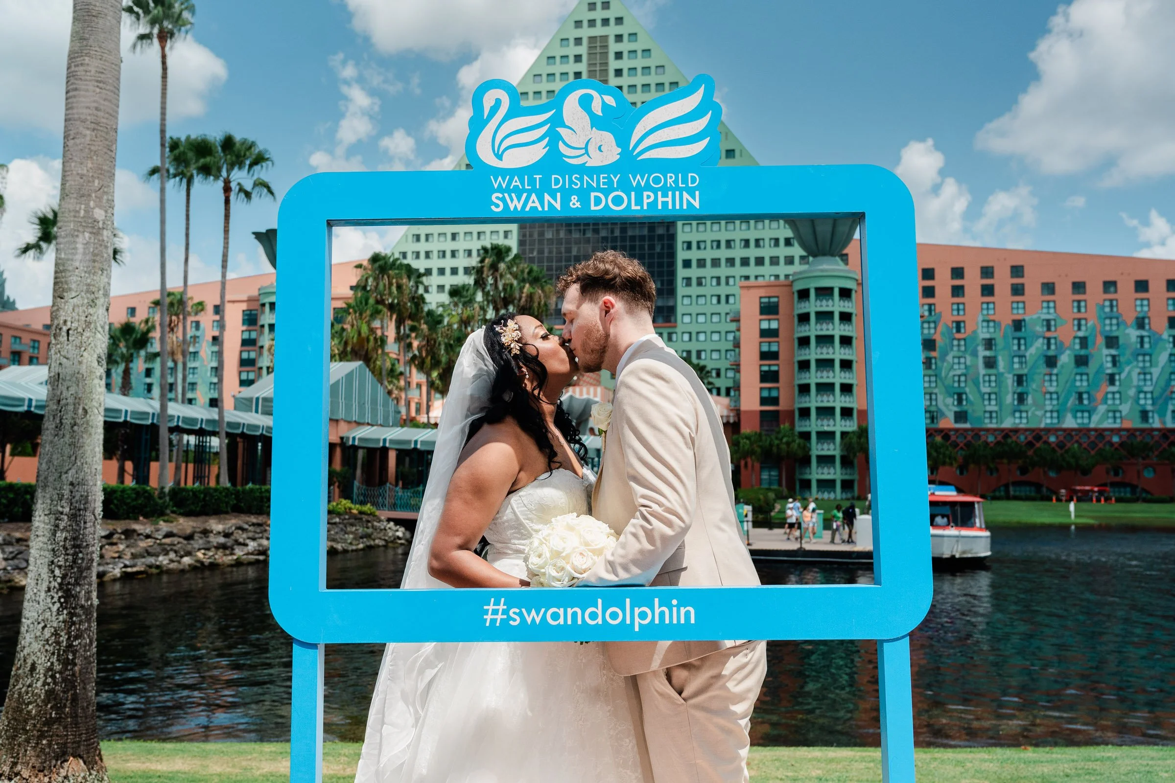 Alex &amp; Conner’s morning micro wedding at Walt Disney World’s Swan Hotel in Lake Buena Vista, FL