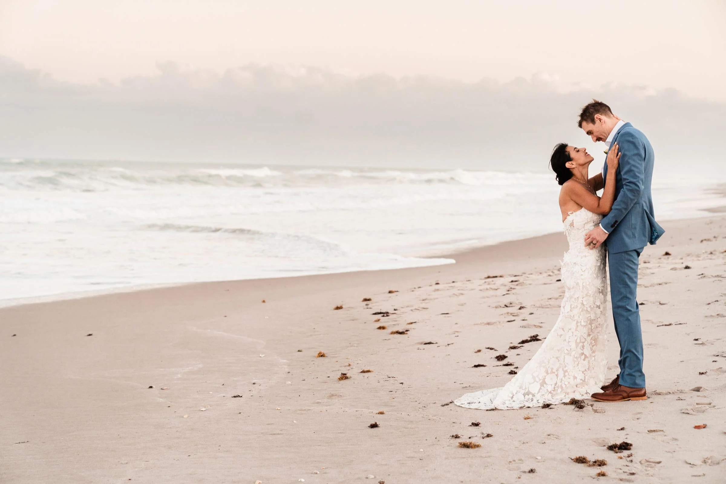 Lauren &amp; Brett’s intimate beach wedding at Harbour House in Indian Harbour Beach, FL