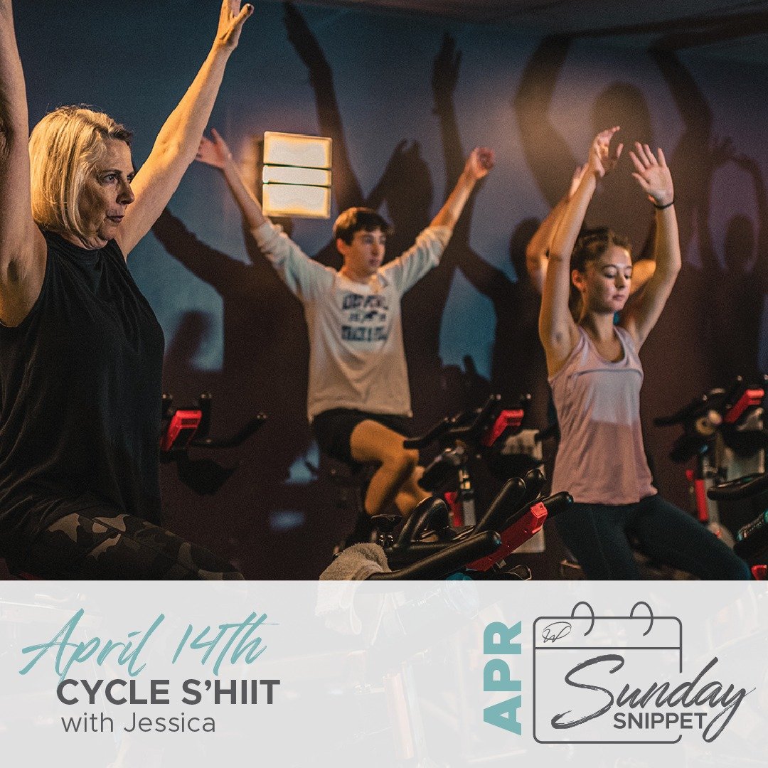 Sunday Snippet! Tomorrow, April 14th at 10:00 am: Cycle S'hiit with Jessica: Pedal and pump it up in this cycling/strength/hiit fusion class to the sounds of country hits sung by your favorite female artists both past and present: Dolly, Reba, and La