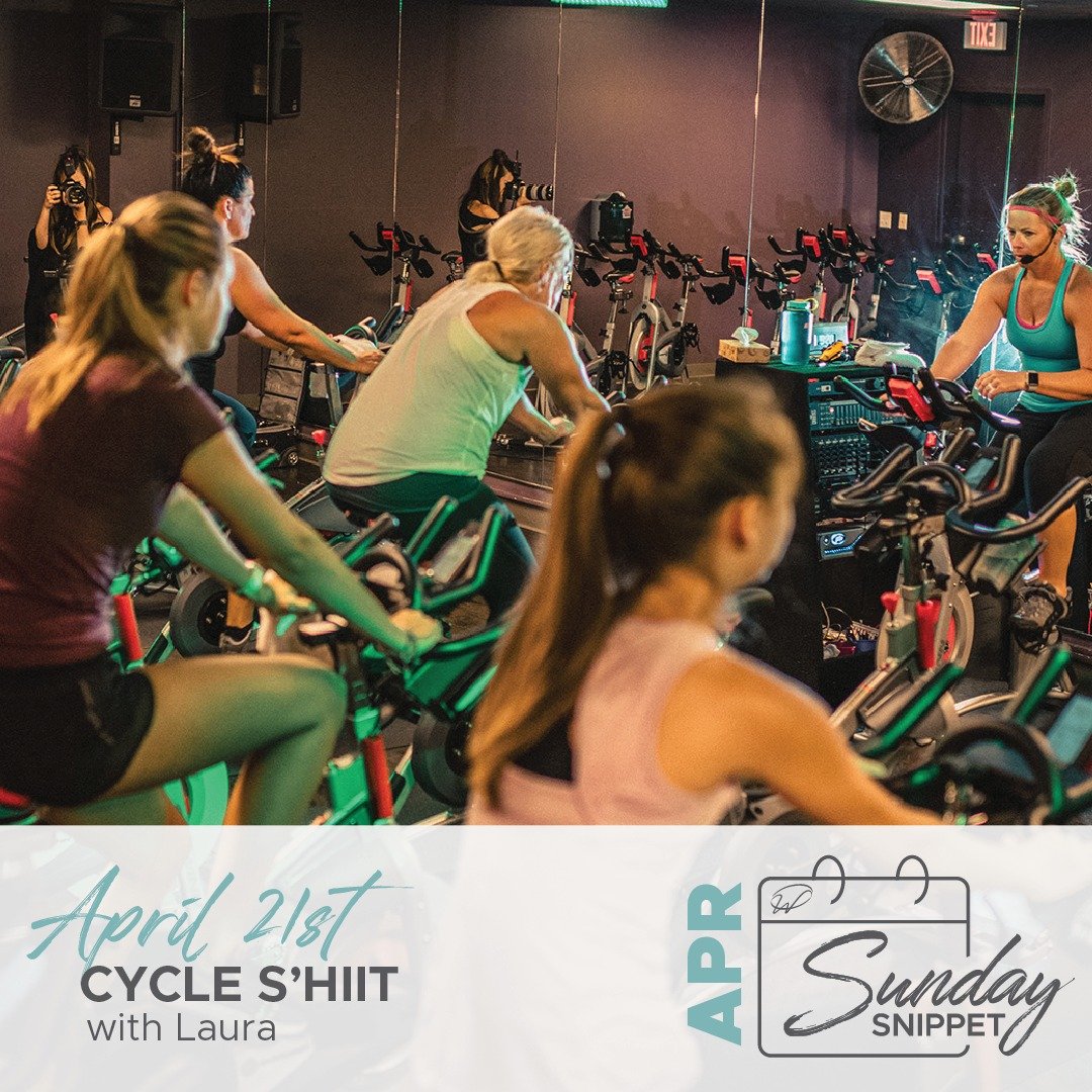 Join us tomorrow, April 21st at 10:00 am for Cycle S'HIIT with Laura! This fusion class has you on and off the bike going from cardio intervals and drills to strength training sing a variety of equipment!