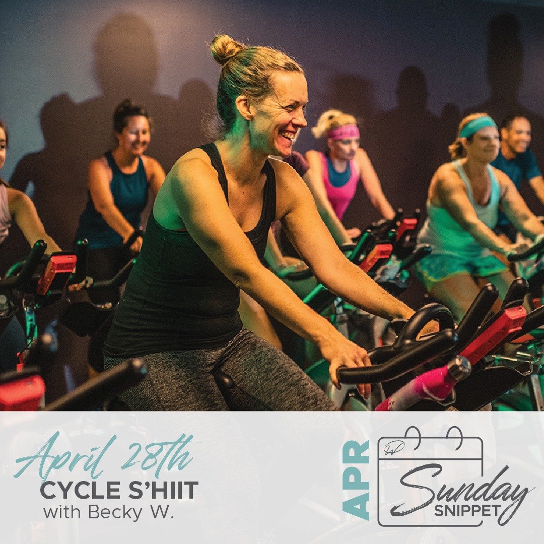 Join us tomorrow, April 28th, at 10:00 am for Cycle S'HIIT with Becky W.! This fusion class has you on and off the bike going from cardio intervals and drills to strength training sing a variety of equipment!