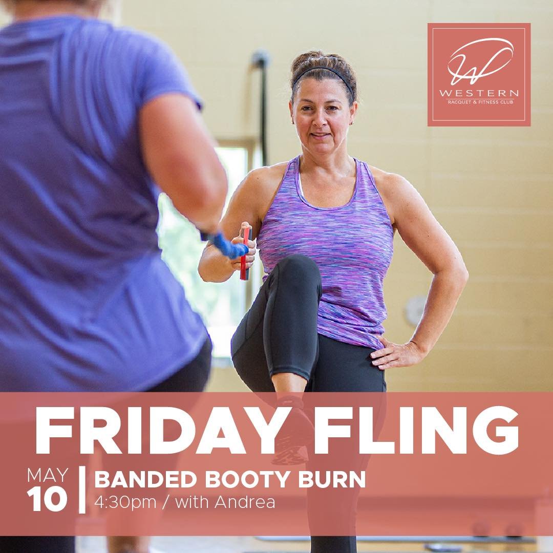 Join Andrea tomorrow at 4:30pm for some Banded Booty Burning fun! 🍑🔥

#preachthepeach #glutegains #babygotback