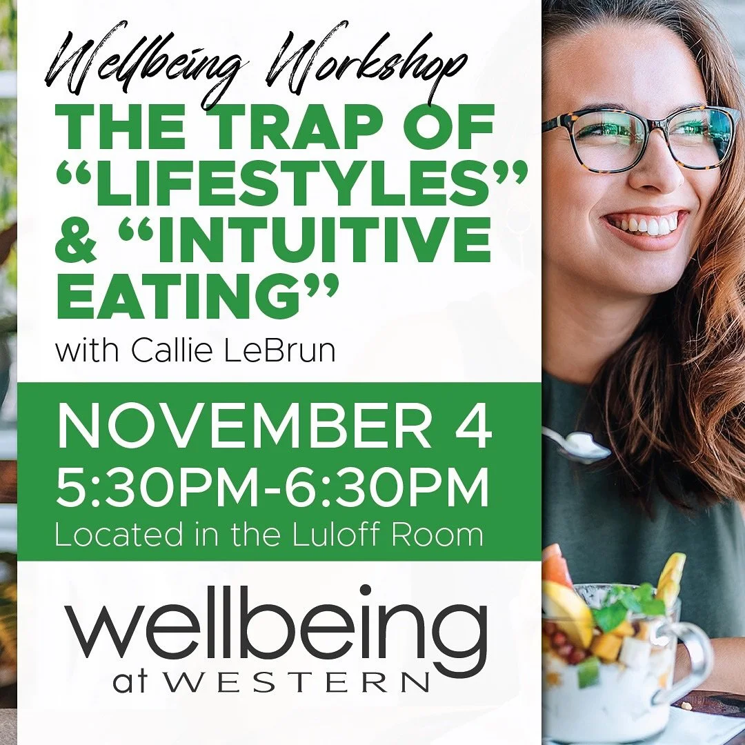 ✨ what does a healthful lifestyle actually look like? ✨

Join us Nov 4th | 5:30&ndash;6:30pm with Callie Lebrun as she breaks down how to:

🥗 build habits that actually stick
🧠 embrace intuitive eating (without diet culture noise)
💪 create a lifes
