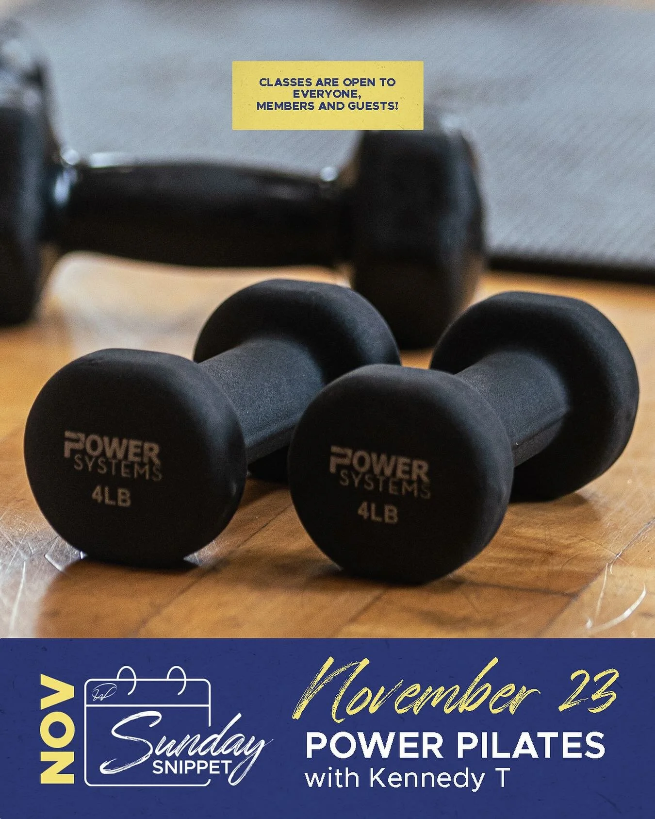 ✨ NovemBURN Sunday Snippet ✨
This Sunday at 9 AM, join Kennedy for Power Pilates&mdash;a fast-paced, full-body workout that will challenge your strength, fire up your core, and leave you feeling energized for the week ahead!

✅ Open to all&mdash;memb