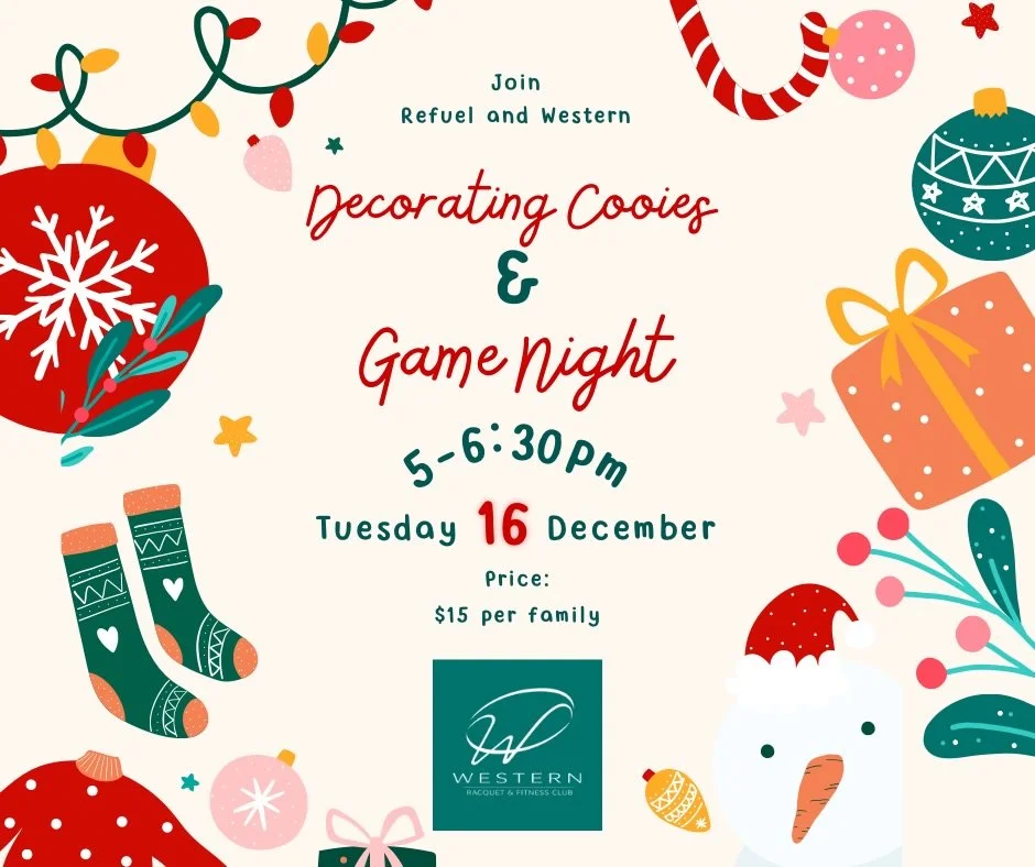 🎄🍪 Cookie decorating + game night = holiday magic ✨
Join us for a cozy night of sweet treats, friendly games, and festive fun with Refuel + Western.

📅 Tuesday, December 16
⏰ 5&ndash;6:30 PM
💲 $15 per family

Spots are limited! Bring the whole cr