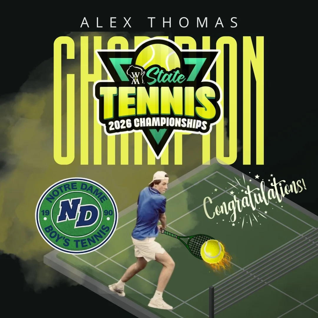 🎾🏆 Congratulations to Alex Thomas on capturing the State Boys Tennis Championship! 🏆🎾

Through countless hours of practice, dedication, and competitive excellence, Alex has earned the title of State Champion and made the entire Western and Notre 