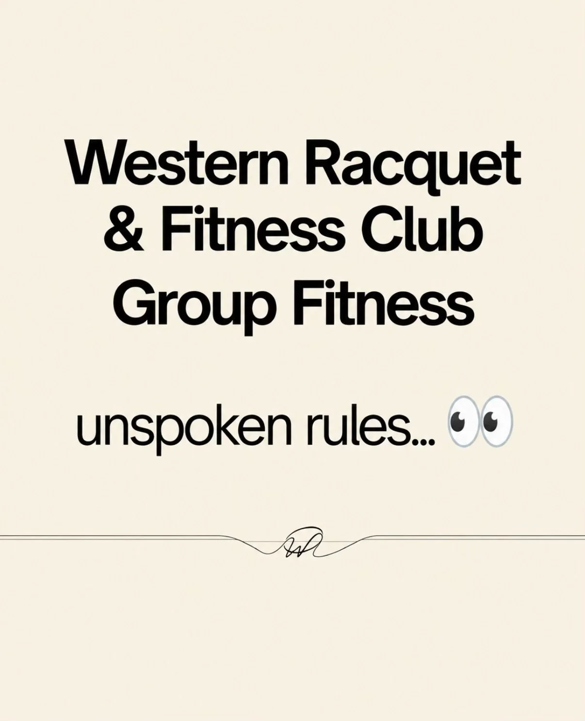 Find your spot on the floor. 🧘&zwj;♀️✨ Whether you&rsquo;re a front-row regular or a back-corner fan, the energy is always better together.

Book your next class in the Western Racquet app! Drop your favorite unwritten rule below 👇

#greenbay #grou
