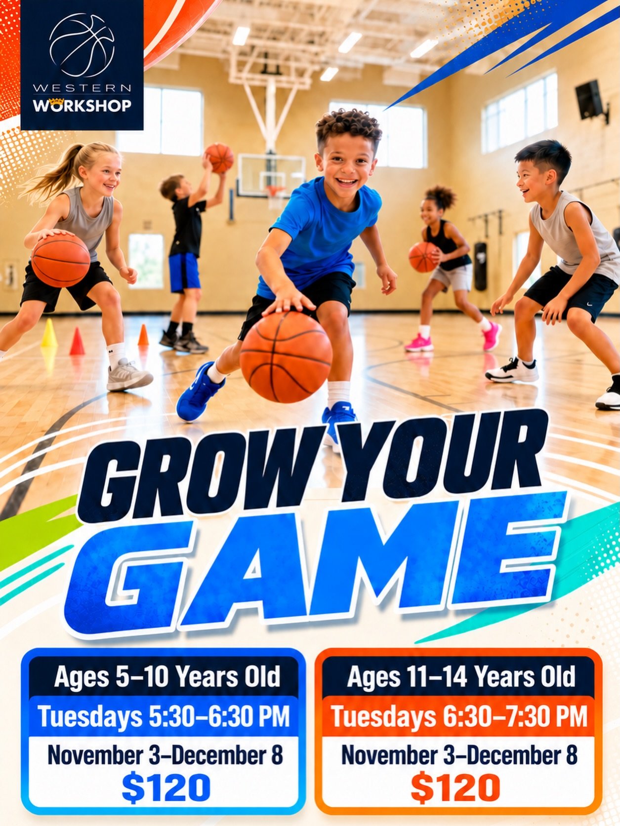 Grow your game at Western! 🏀

Our Youth Basketball Workshop is designed to help young athletes build confidence, develop fundamental skills, and take their game to the next level!

Whether they&rsquo;re just getting started or looking to sharpen the