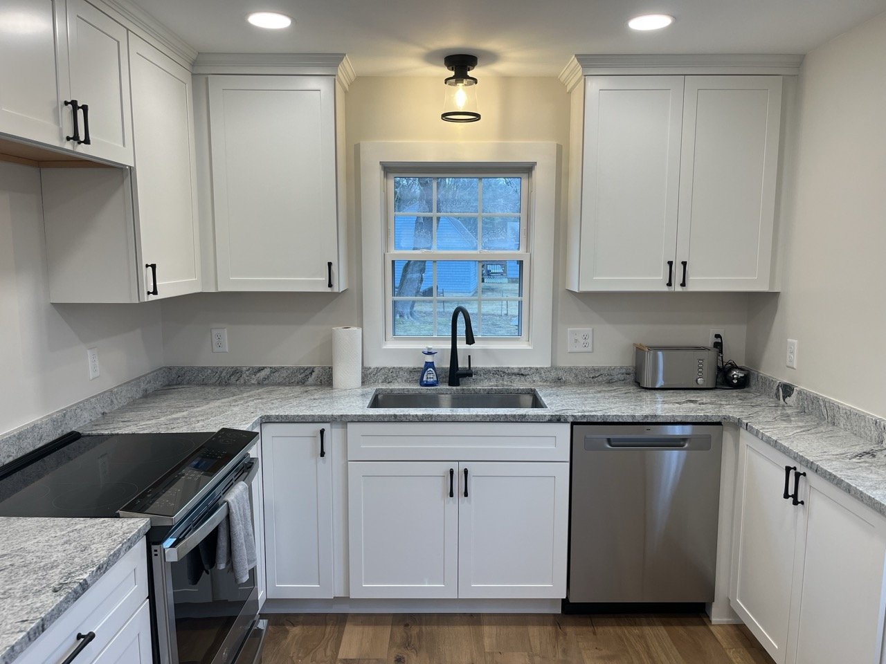 Yarmouth, Maine kitchen remodel with updated lighting