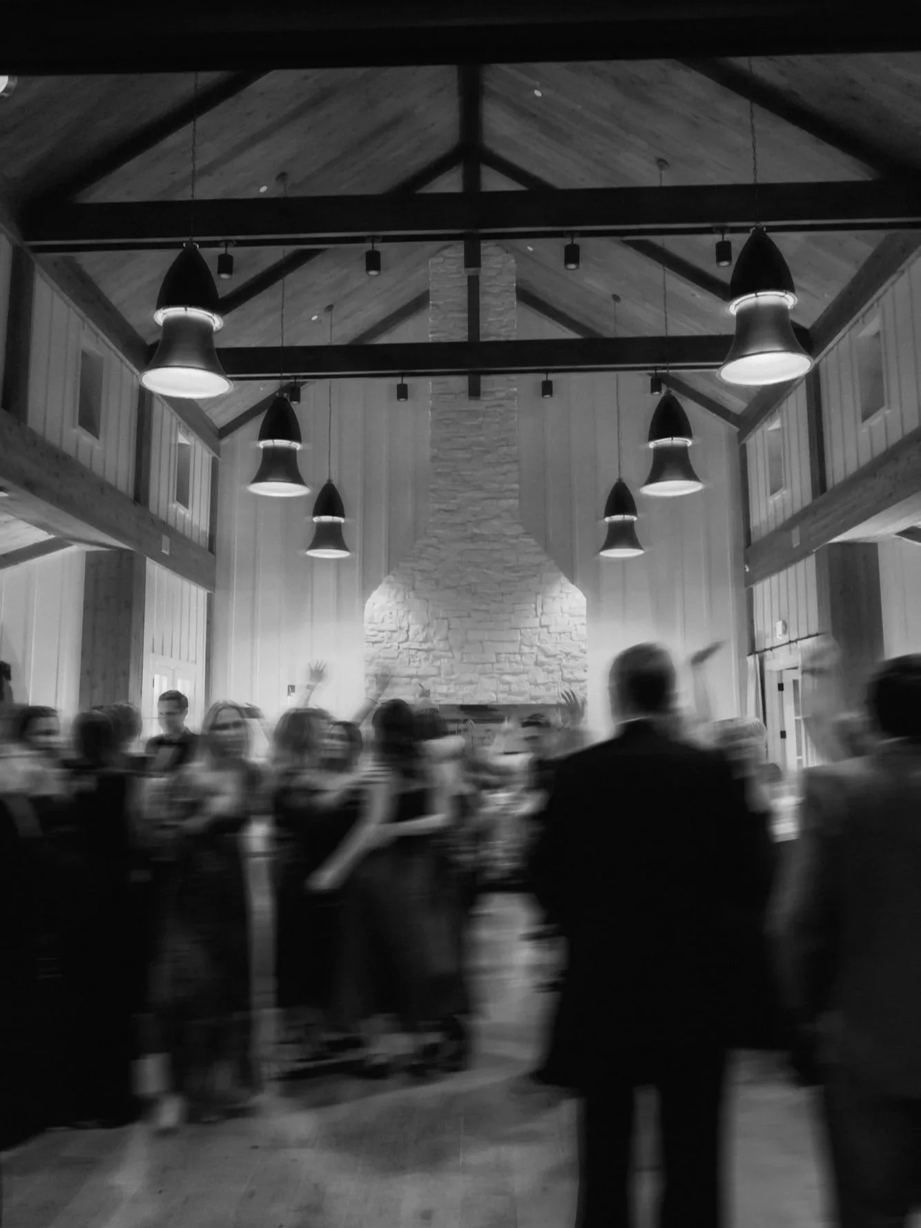 Reception in the barn at Mattei’s Tavern, the chaos of the dance floor