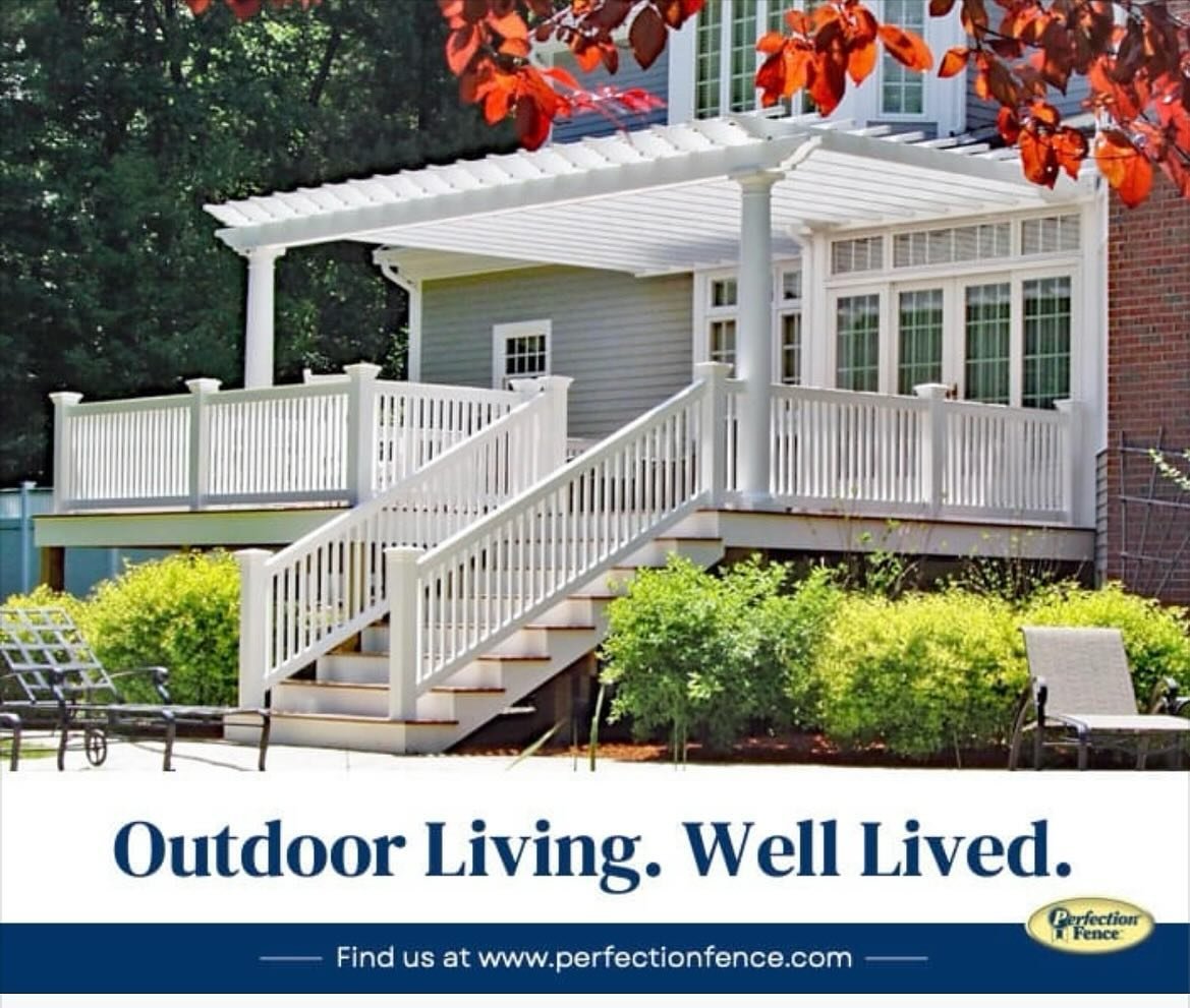 Let us help you create that special outdoor experience, with our custom pergolas and TailorMade deck railings. #perfectionfence #fence #fencedesign #railings #deckrailing #pergolas #pergolasofinstagram #deckdesign #design #teamperfection