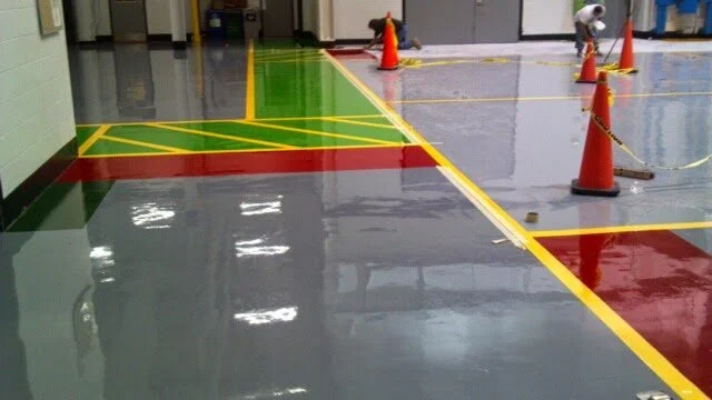 Heavy Industrial Manufacturing Epoxy Floor 5S Safety