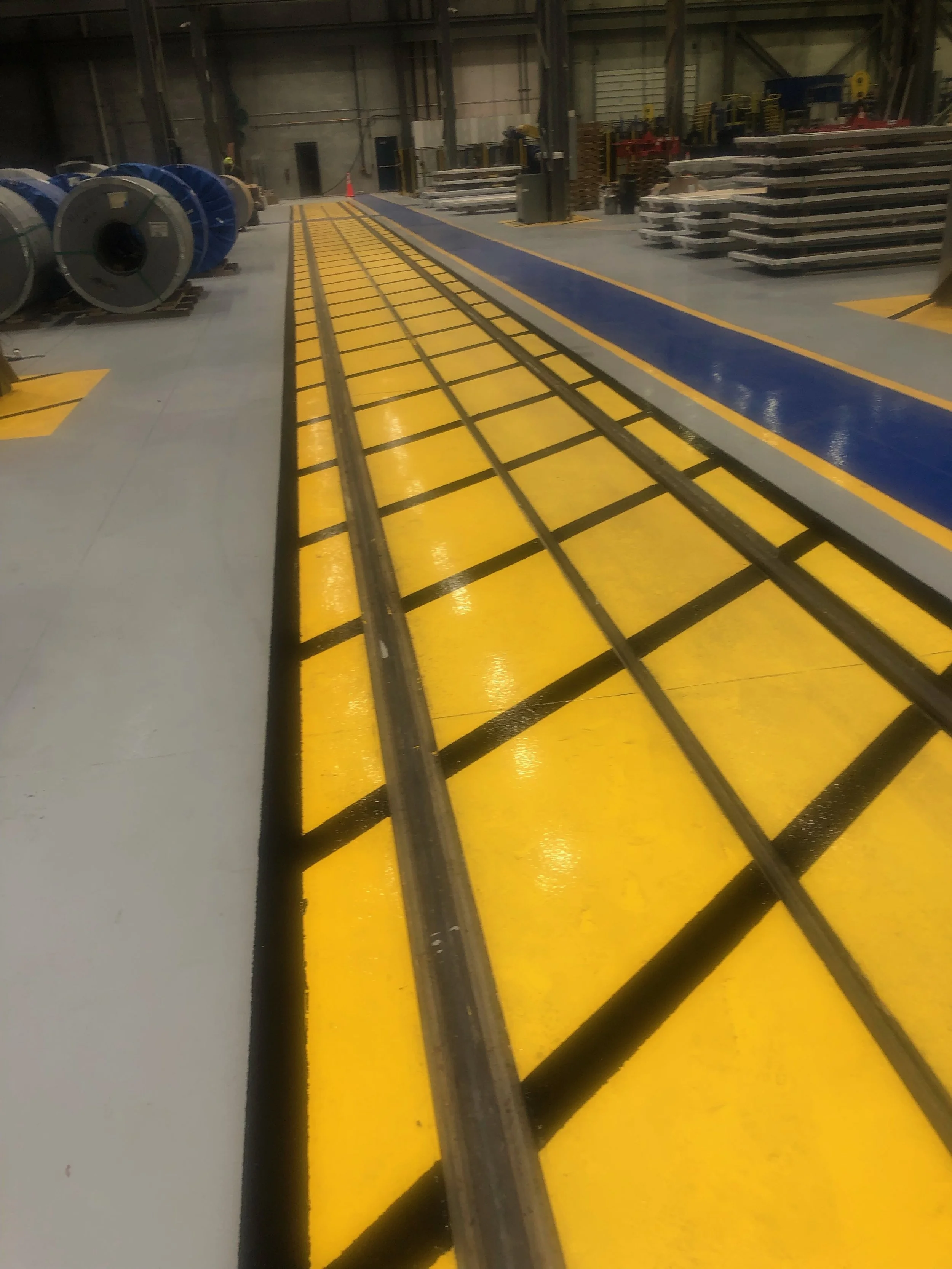 Heavy Industrial Manufacturing Epoxy Floor Coating 5S Safety Striping