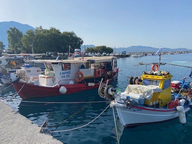 Typical Greek fishing boats 