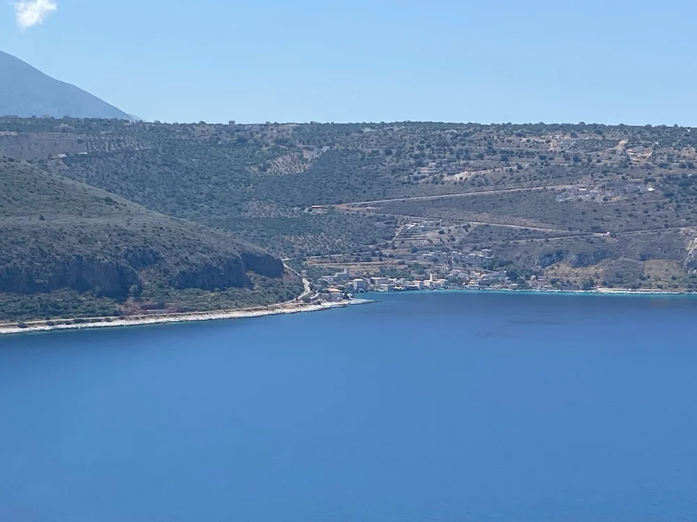 Looking across the bay to Limeni