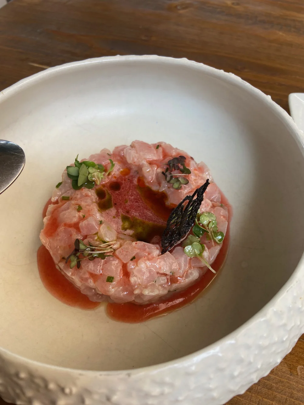 Local fish tartar at Ammothines 