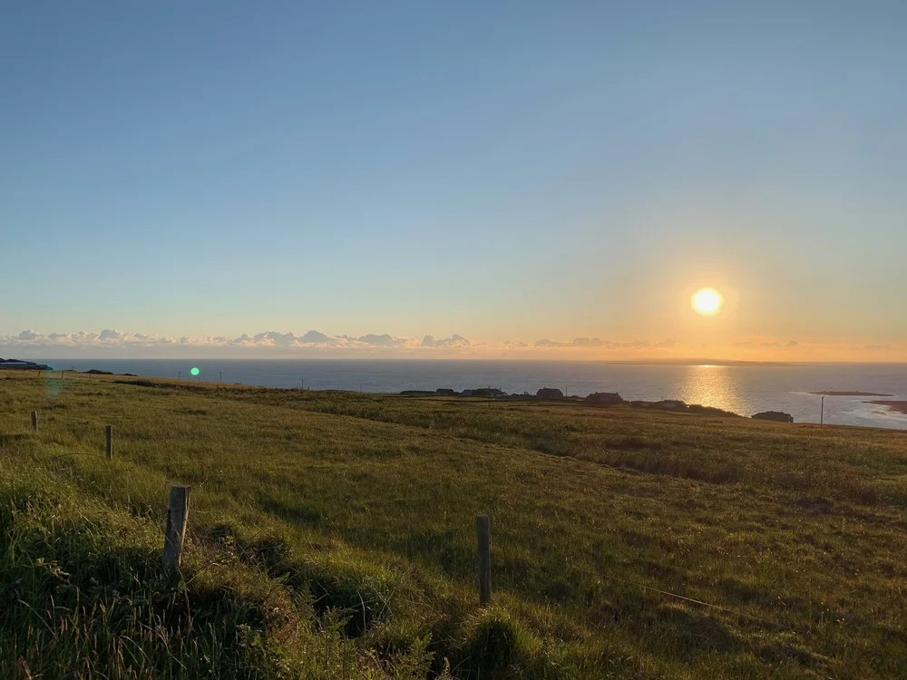 Sunset from the family house in Doolin 