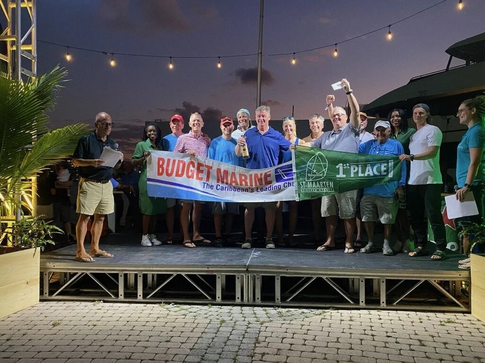 On the podium after Day 1