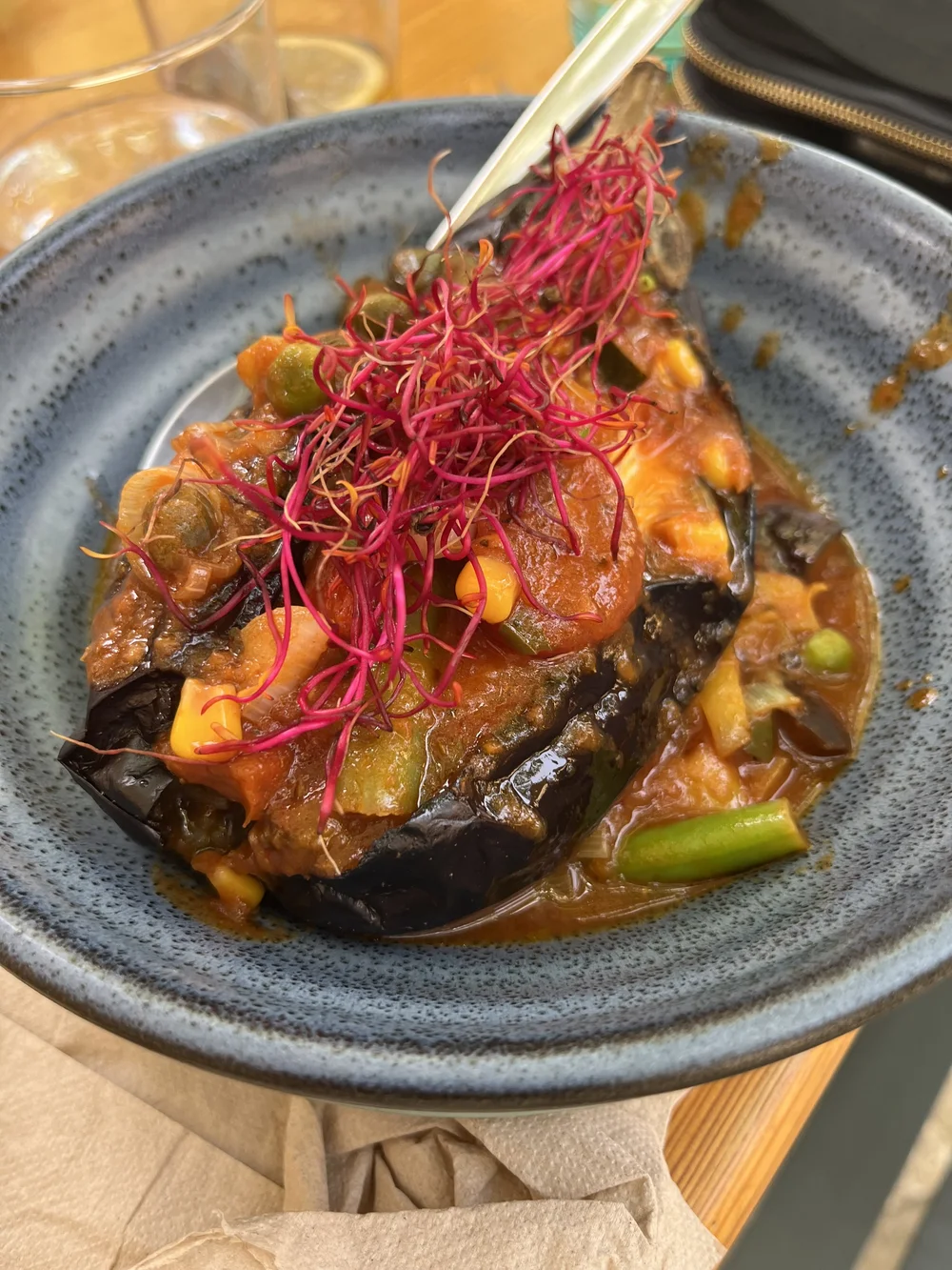 Roasted eggplant at Es Requssar