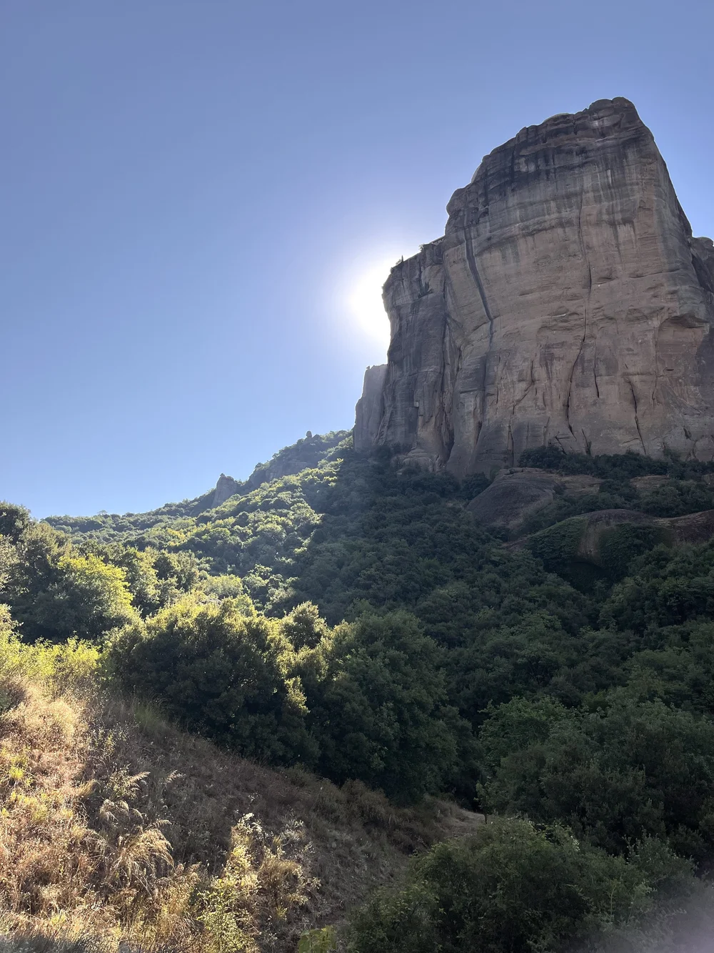 Looking back on the hike down