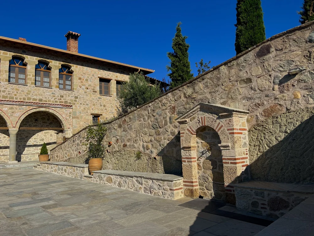 The courtyard of Agia Triada