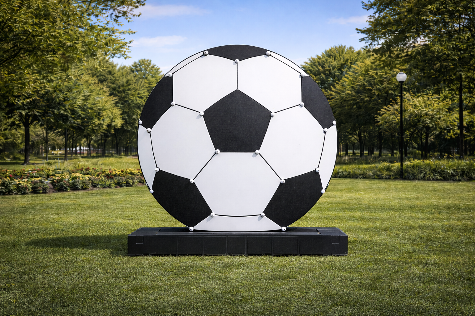 NEW! 8ft Modular SOCCER BALL display.