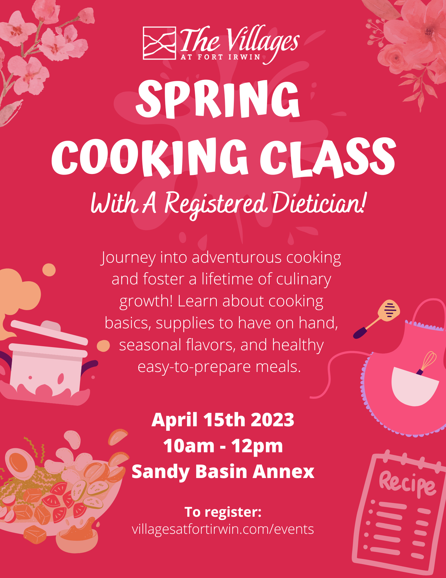 Spring Cooking Class with Kerryn — Villages at Fort Irwin