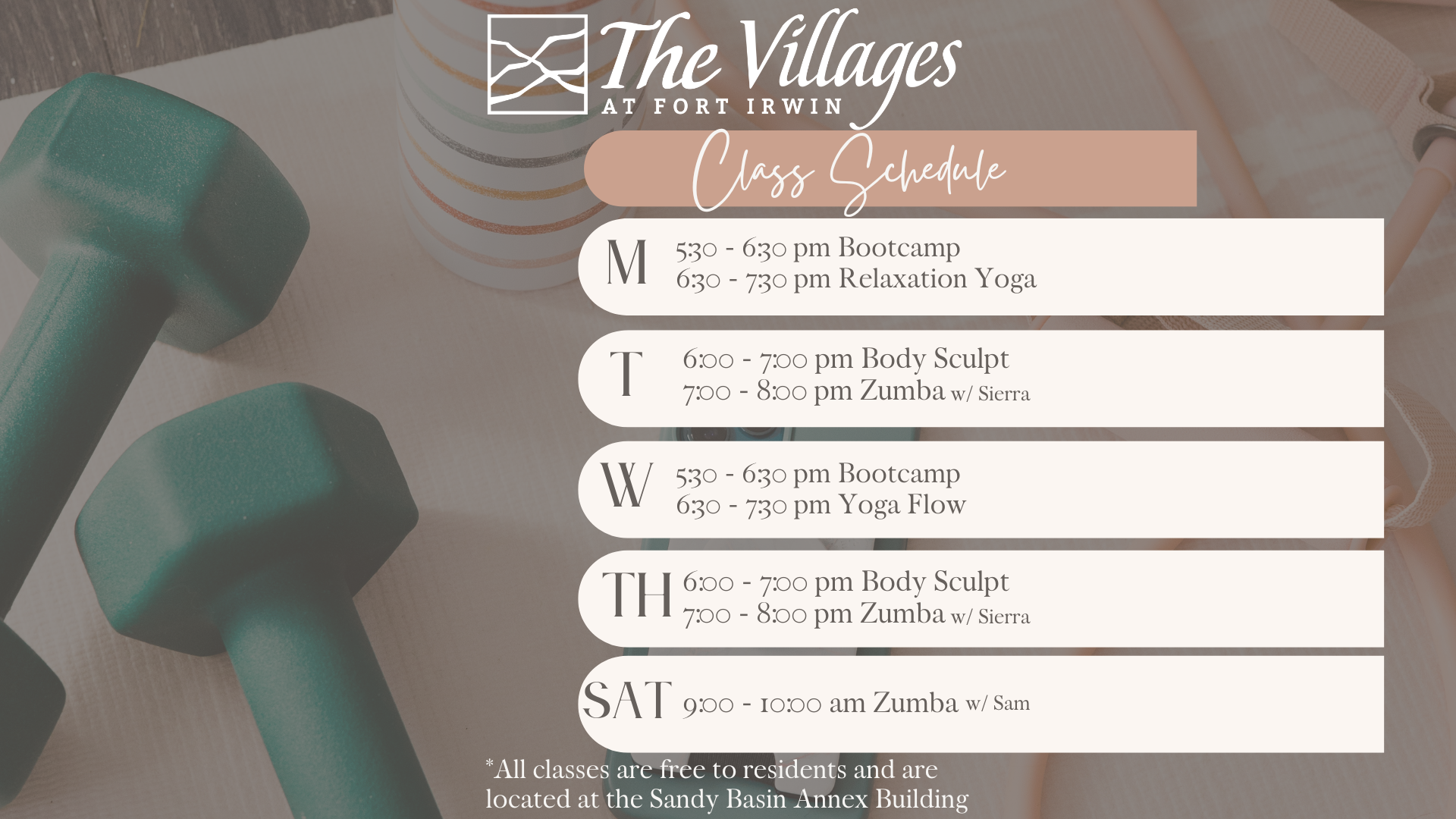 August Fitness Calendar