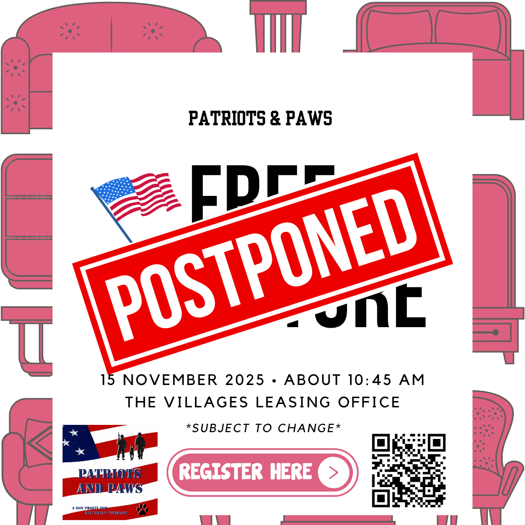 Patriots and Paws Free Furniture Donation