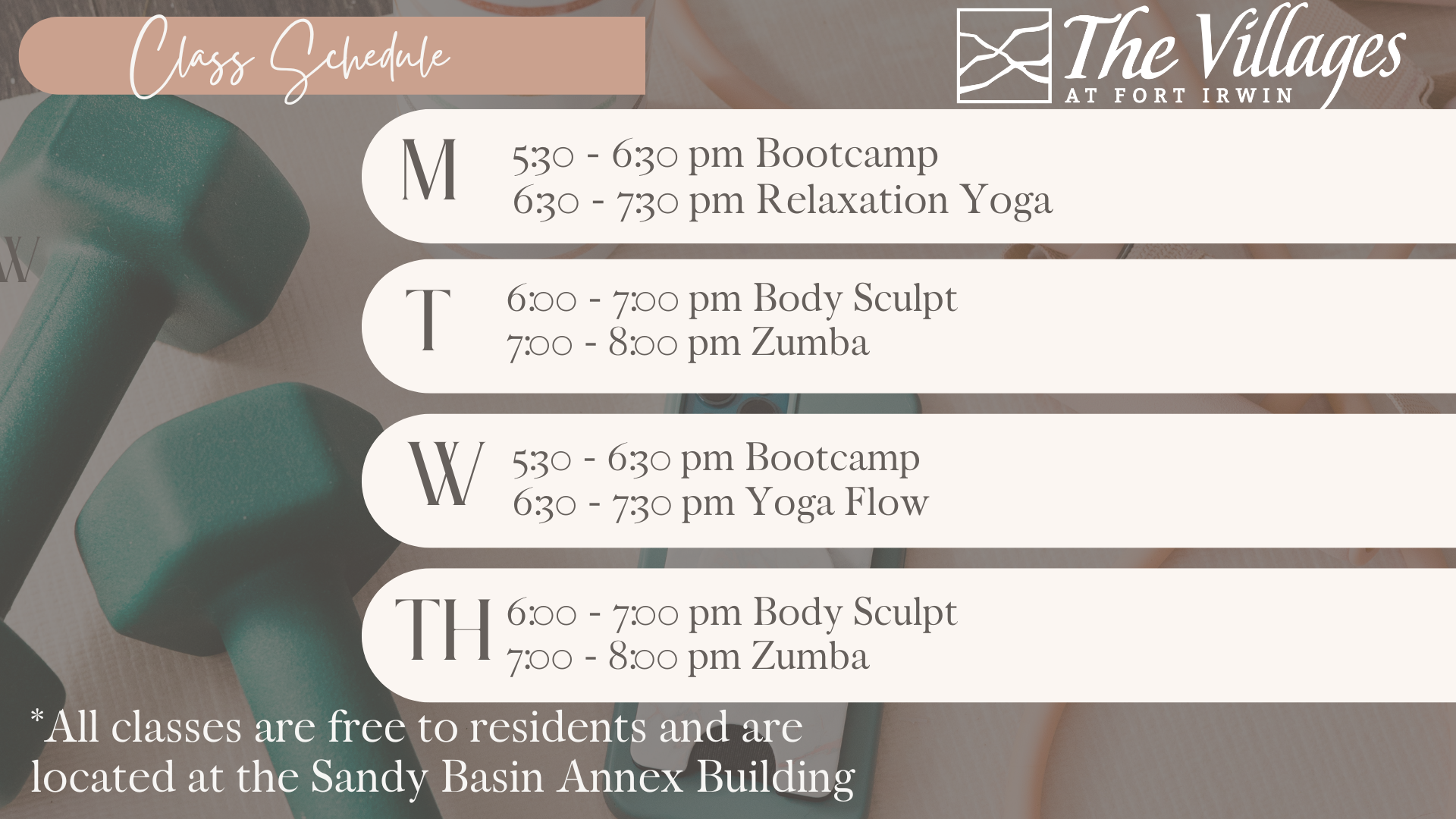 January Fitness Calendar