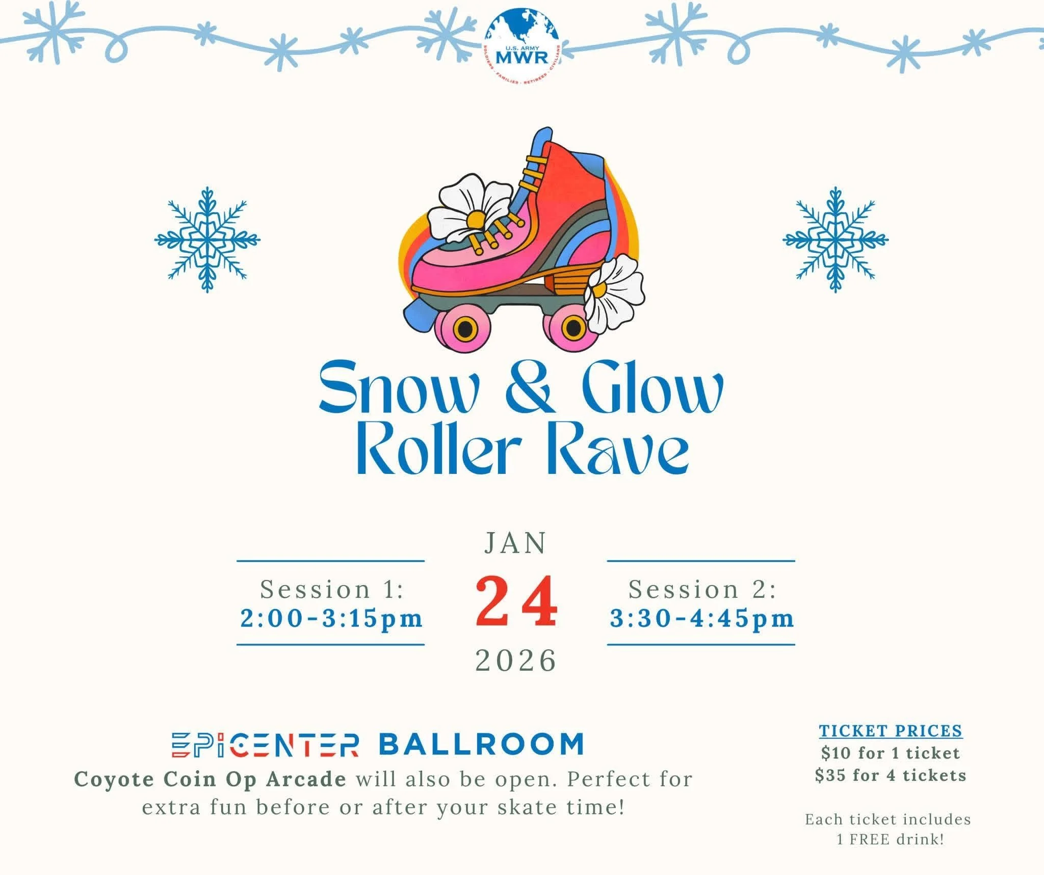 MWR Snow &amp; Glow Roller Rave