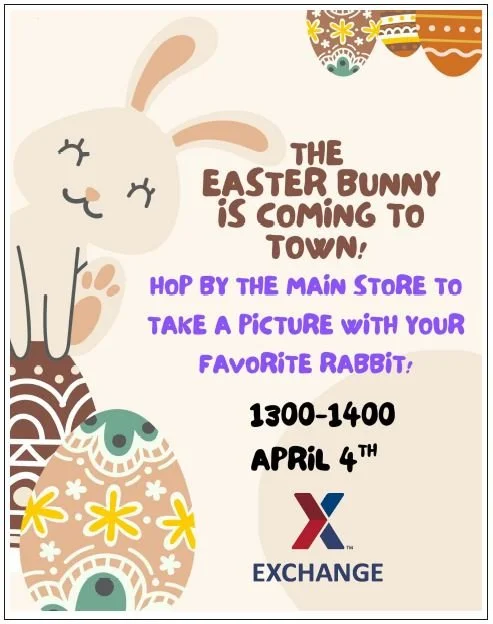 Exchange (PX)- Photos with the Easter Bunny