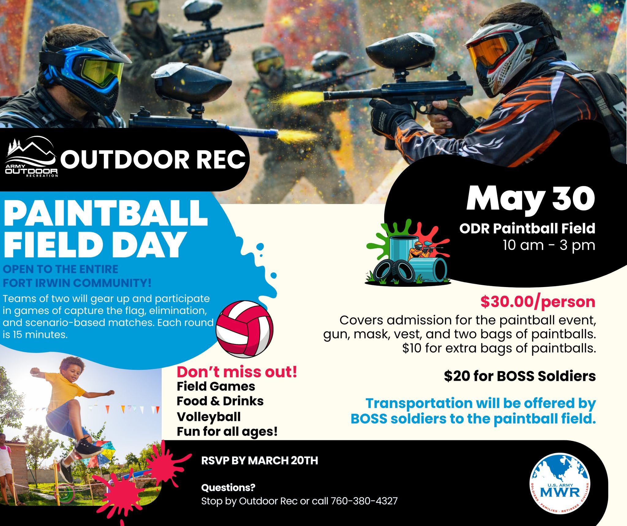 Outdoor Recreation Paintball Field Day